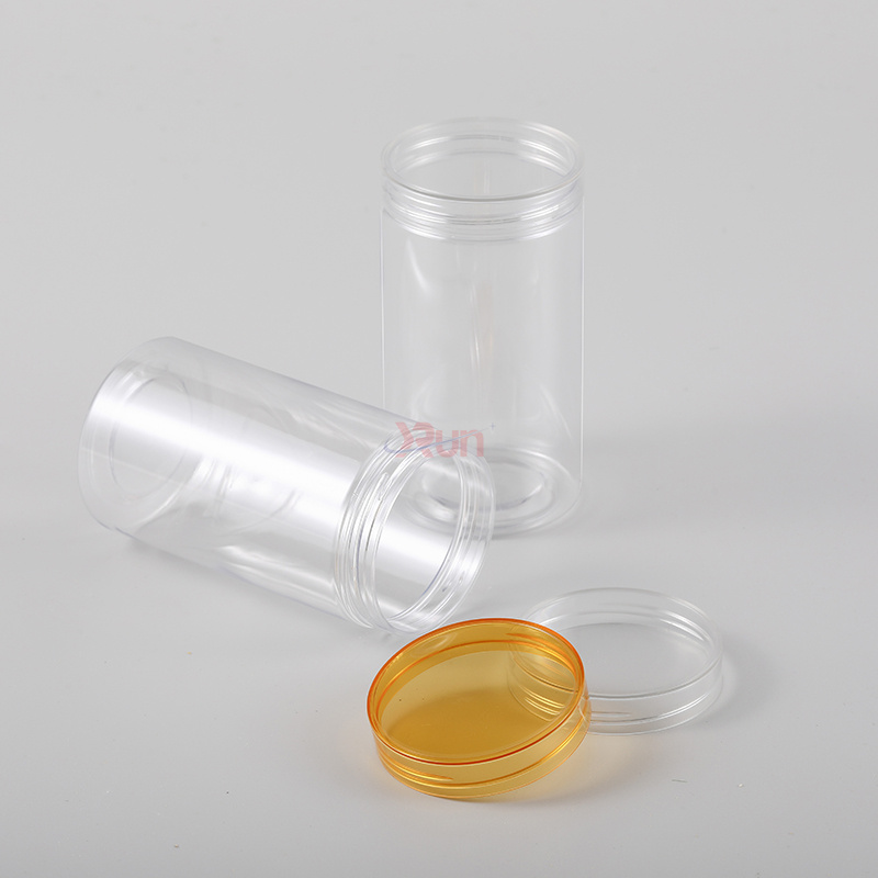 Our food-grade jars are an excellent choice for Packaging for sweets, providing a quality round plastic jar with a secure PET containers with lid.